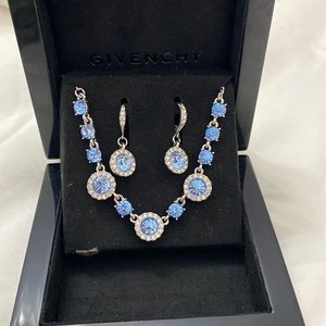necklace and drop earrings set from Givenchy sparkles